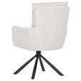 ARMLEHNSTUHL  Stoffauswahl, Sitzfläche 360° drehbar, automatische Rückholfunktion Cord  - Beige/Schwarz, Design, Textil/Metall (60/95/62cm) - Novel