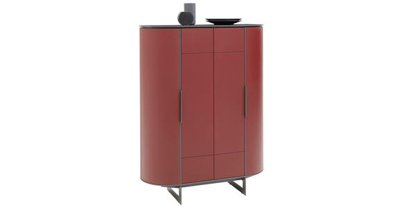 HIGHBOARD Anthrazit, Bordeaux Einlegeböden - Bordeaux/Anthrazit, Design, Holzwerkstoff/Metall (120/150/45cm) - Ambiente