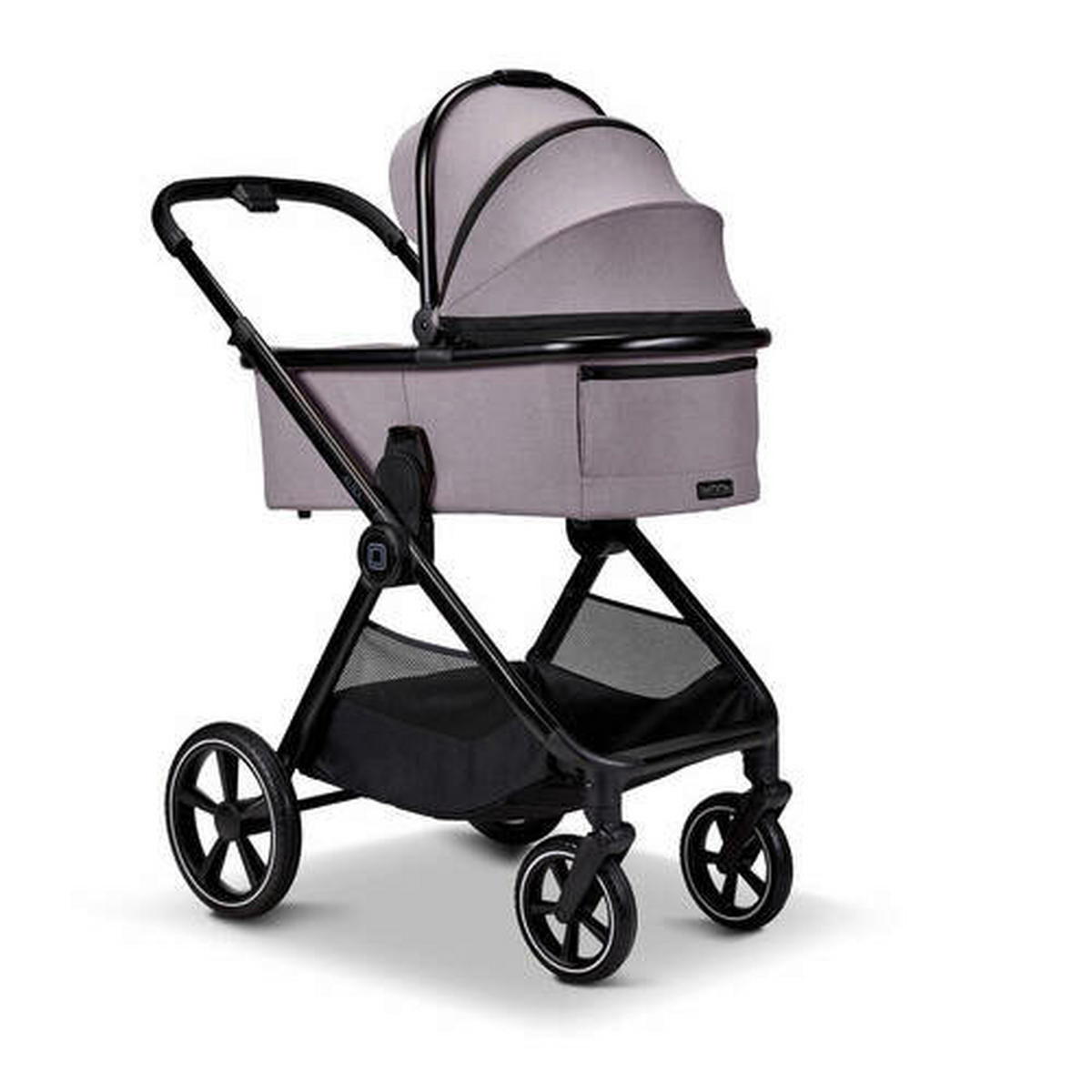 KINDERWAGENSET  Aura Set  Stone Melange  - Hellgrau, Basics (140/61/115cm) - Moon