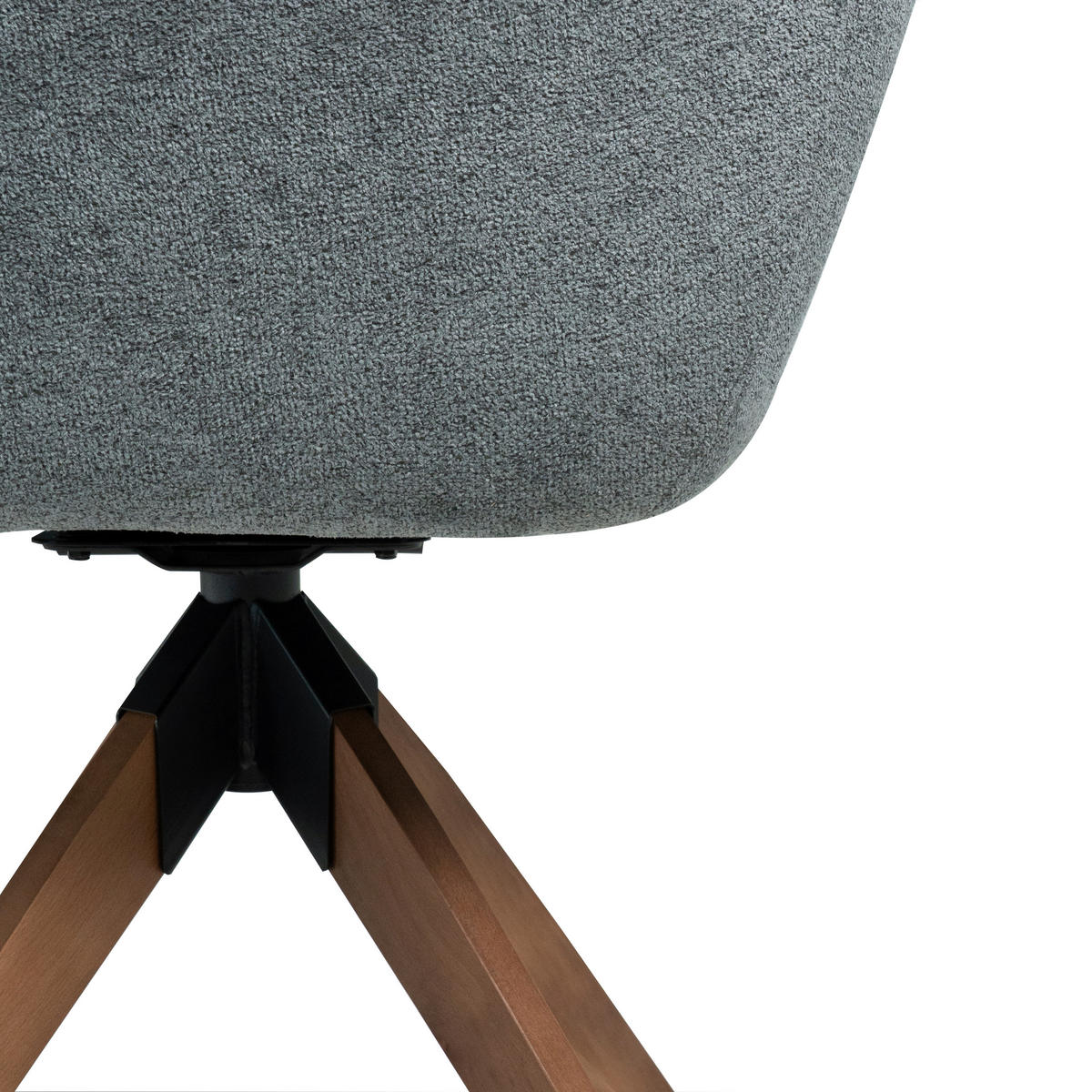 STOLICA S NASLONOM ZA RUKE  siva, boje oraha  drvo, metal, tekstil      - siva/boje oraha, Moderno, drvo/metal (59/91/64cm) - Livetastic