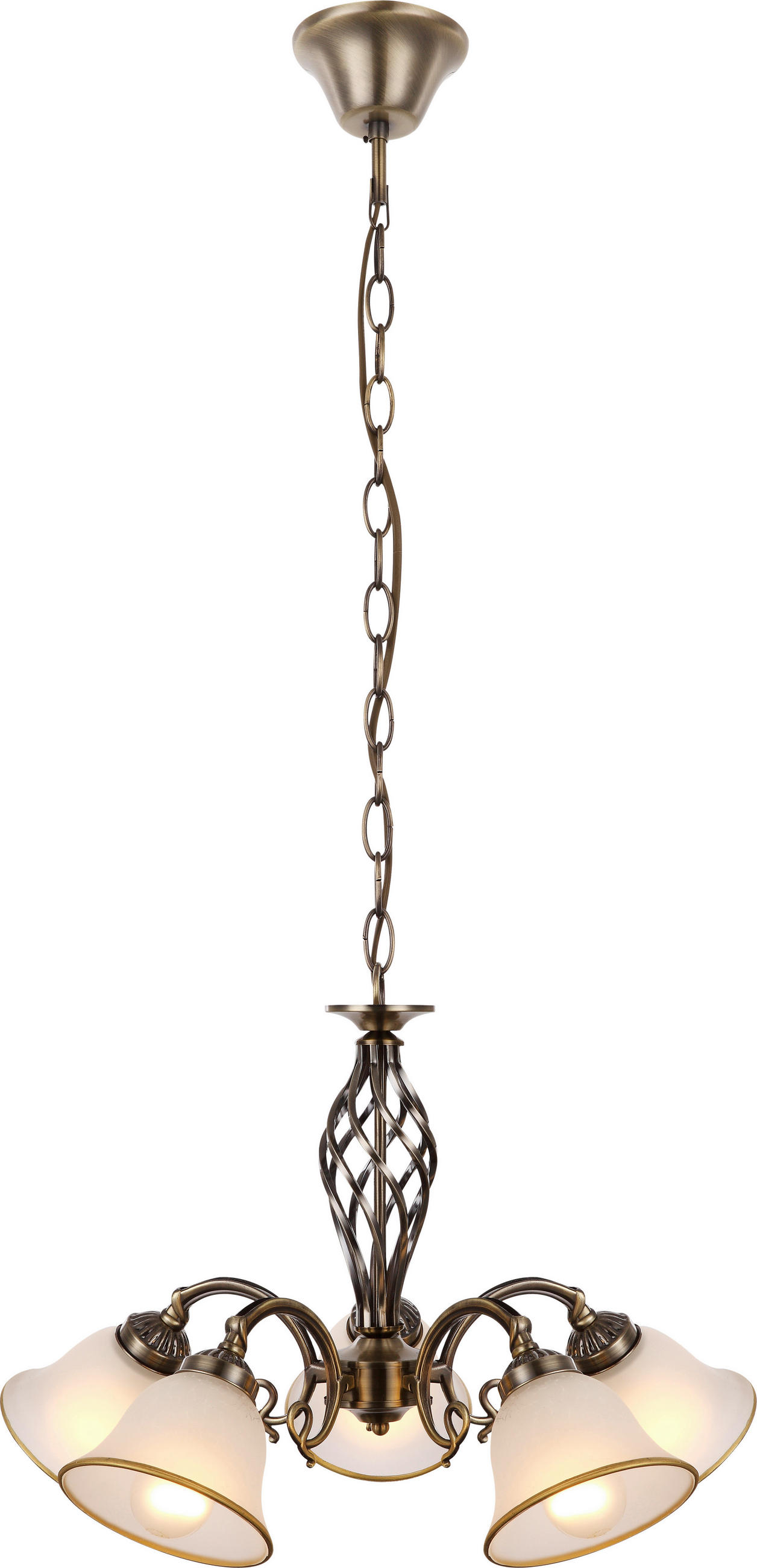 VISEČA SVETILKA        60/120 cm       - Romantika, kovina/steklo (60/120cm) - Globo