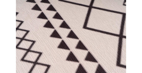 FLACHWEBETEPPICH 120/180 cm Maya 425 Weiß / Schwarz Schwarz, Weiß  - Schwarz/Weiß, Basics, Textil (120/180cm) - Novel