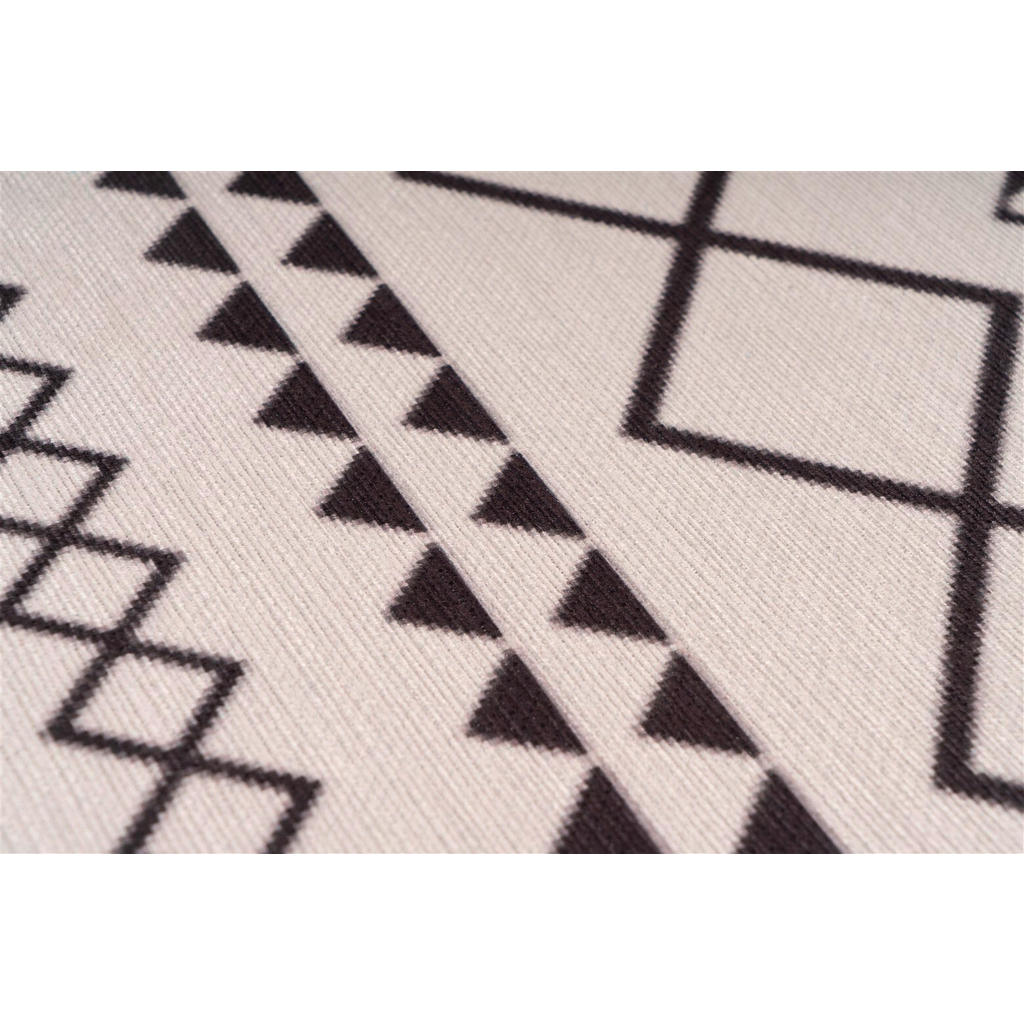 Thumbnail - Novel Flachwebeteppich Maya 425 Weiß / Schwarz, Weiß, Schwarz, Textil, Retro, rechteckig, 160x230 cm, pflegeleicht, Tepp...