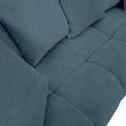 ECKSOFA  in Plüsch Petrol  288/190 cm  - Dunkelbraun/Petrol, KONVENTIONELL, Holz/Textil (288/190cm) - Carryhome