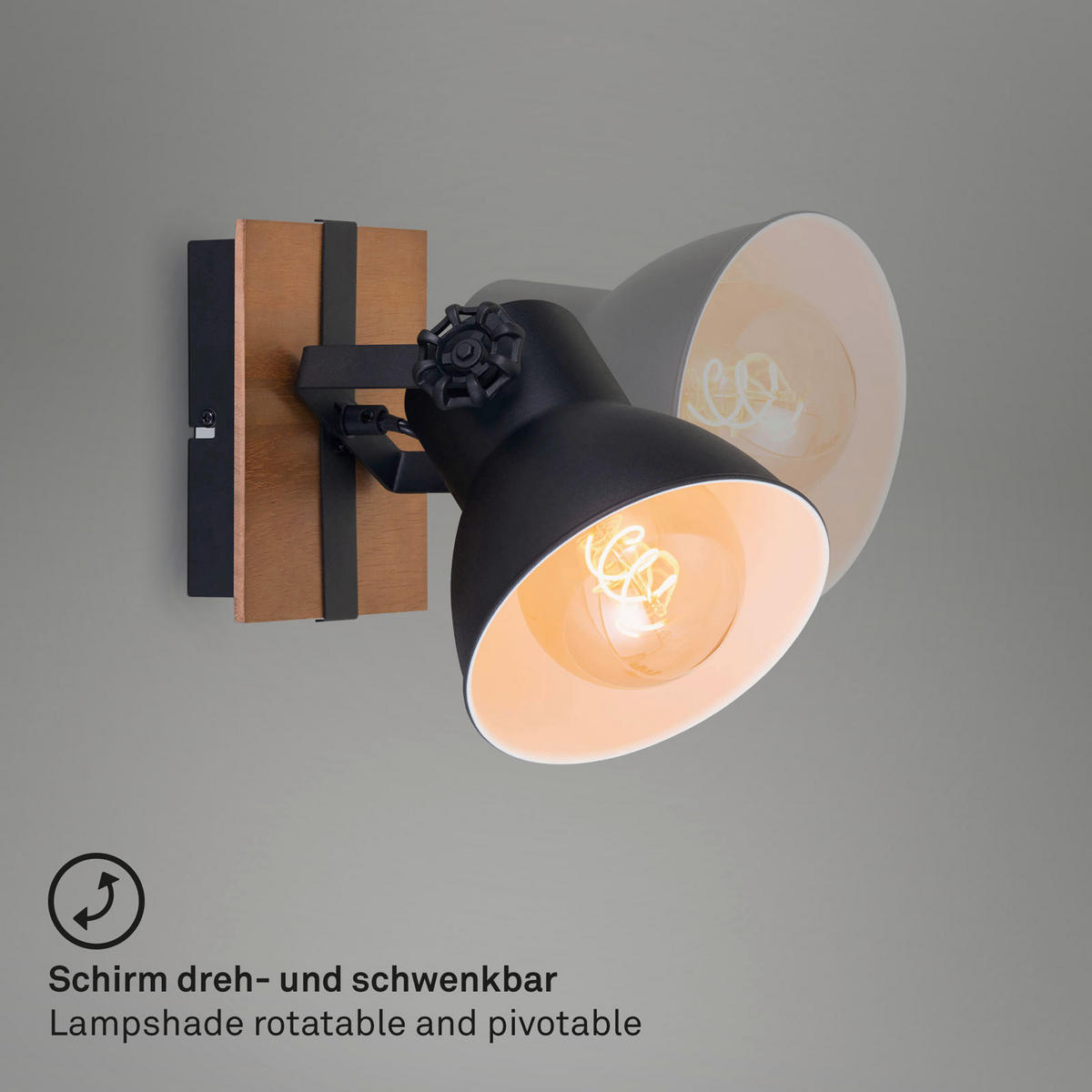 REFLEKTOR  - crna, Natur, metal (17/17cm)