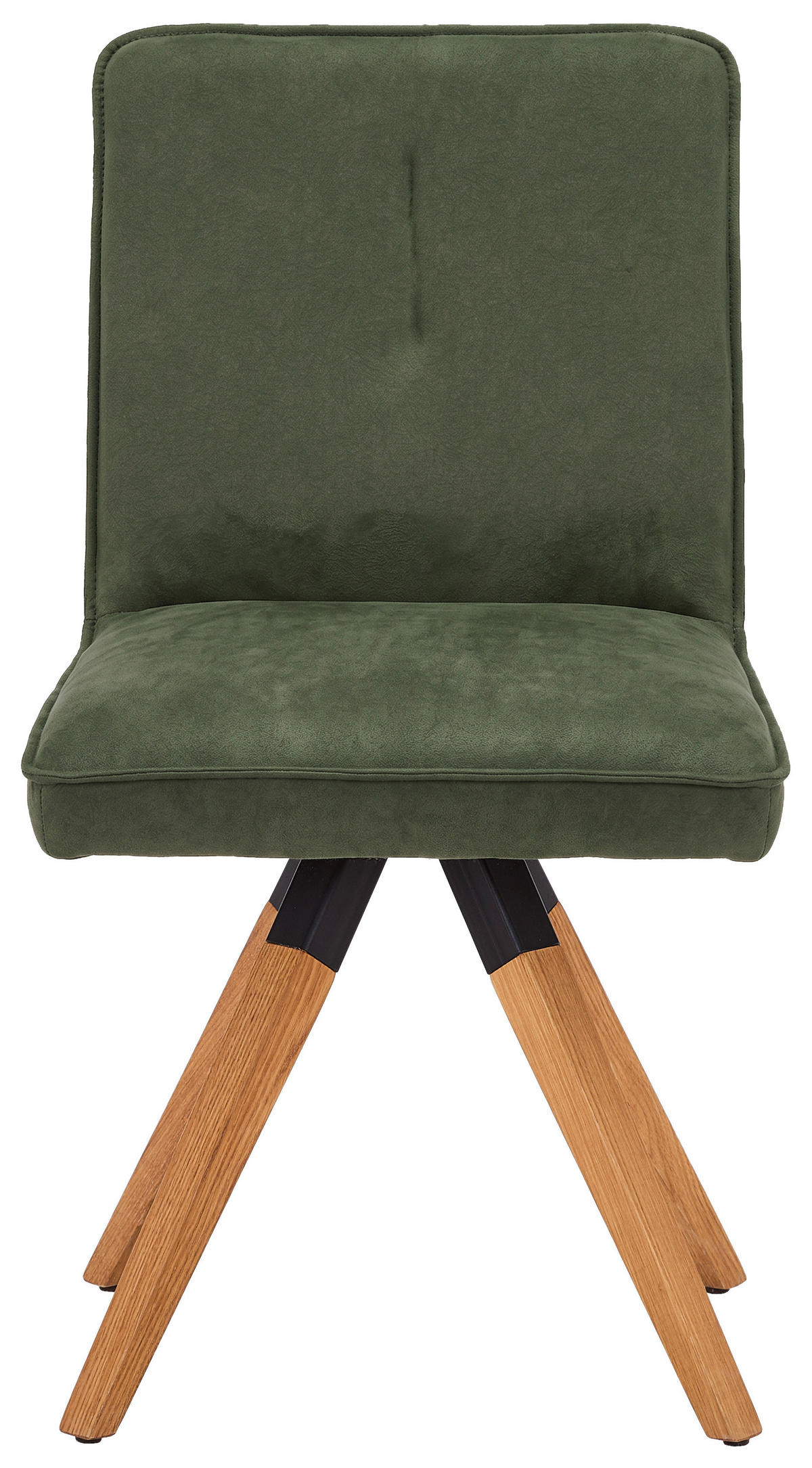 STUHL  Sitzfläche 360° drehbar, automatische Rückholfunktion, Stoff-/Lederauswahl Lederlook  Dunkelgrün  - Dunkelgrün, KONVENTIONELL, Holz/Textil (47/88/60cm) - Venda