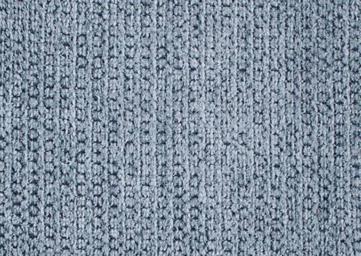 ECKSOFA in Webstoff Hellblau  - Schwarz/Hellblau, Konventionell, Textil/Metall (242/210cm) - Beldomo Style