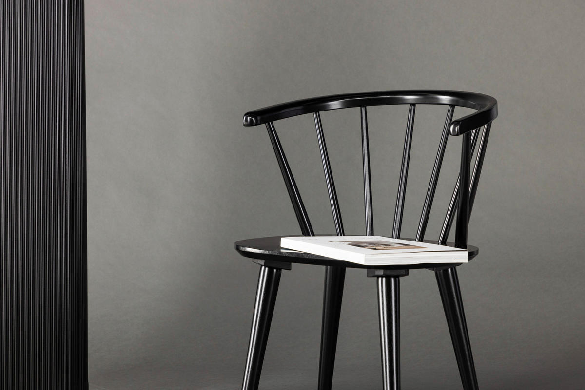 STUHL-SET 2 Stück  in  - Schwarz, Design, Holz (55/75/53cm) - Livetastic