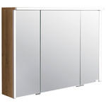 SPIEGELSCHRANK 90/65,6/15 cm  - Chromfarben/Eichefarben, Design, Glas/Holzwerkstoff (90/65,6/15cm) - Dieter Knoll