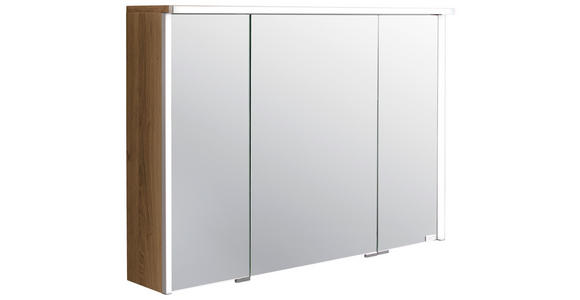 SPIEGELSCHRANK 90/65,6/15 cm  - Chromfarben/Eichefarben, Design, Glas/Holzwerkstoff (90/65,6/15cm) - Dieter Knoll