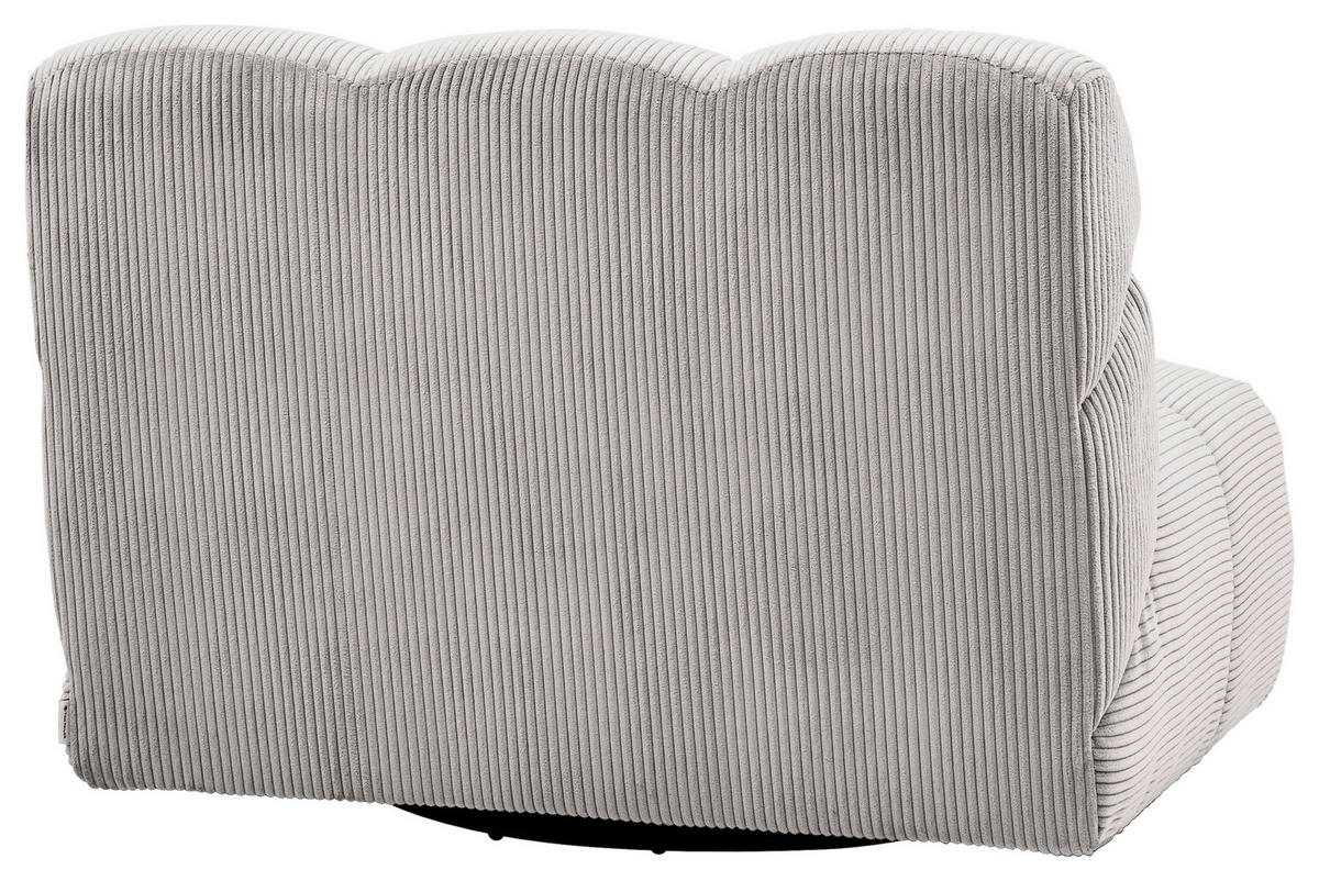 SESSEL in Cord Grau  - Schwarz/Grau, KONVENTIONELL, Textil/Metall (105/78/90cm) - Tom Tailor