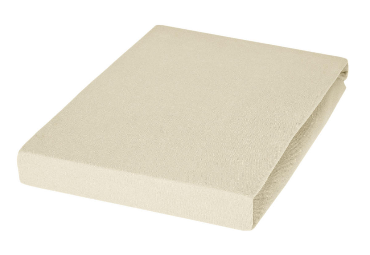 SPANNBETTTUCH Jersey  - Sandfarben, Basics, Textil (200/200cm) - Janine