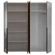 KLEIDERSCHRANK  in Graphitfarben, Eichefarben  - Eichefarben/Schwarz, KONVENTIONELL, Holzwerkstoff/Kunststoff (200/210/53cm) - Carryhome