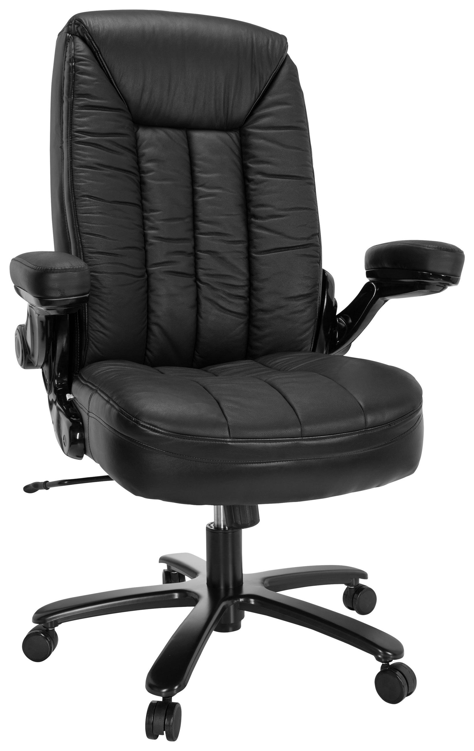 CHEFSESSEL  in Lederlook Schwarz  - Schwarz, MODERN, Leder/Kunststoff (85/122/82cm) - MID.YOU