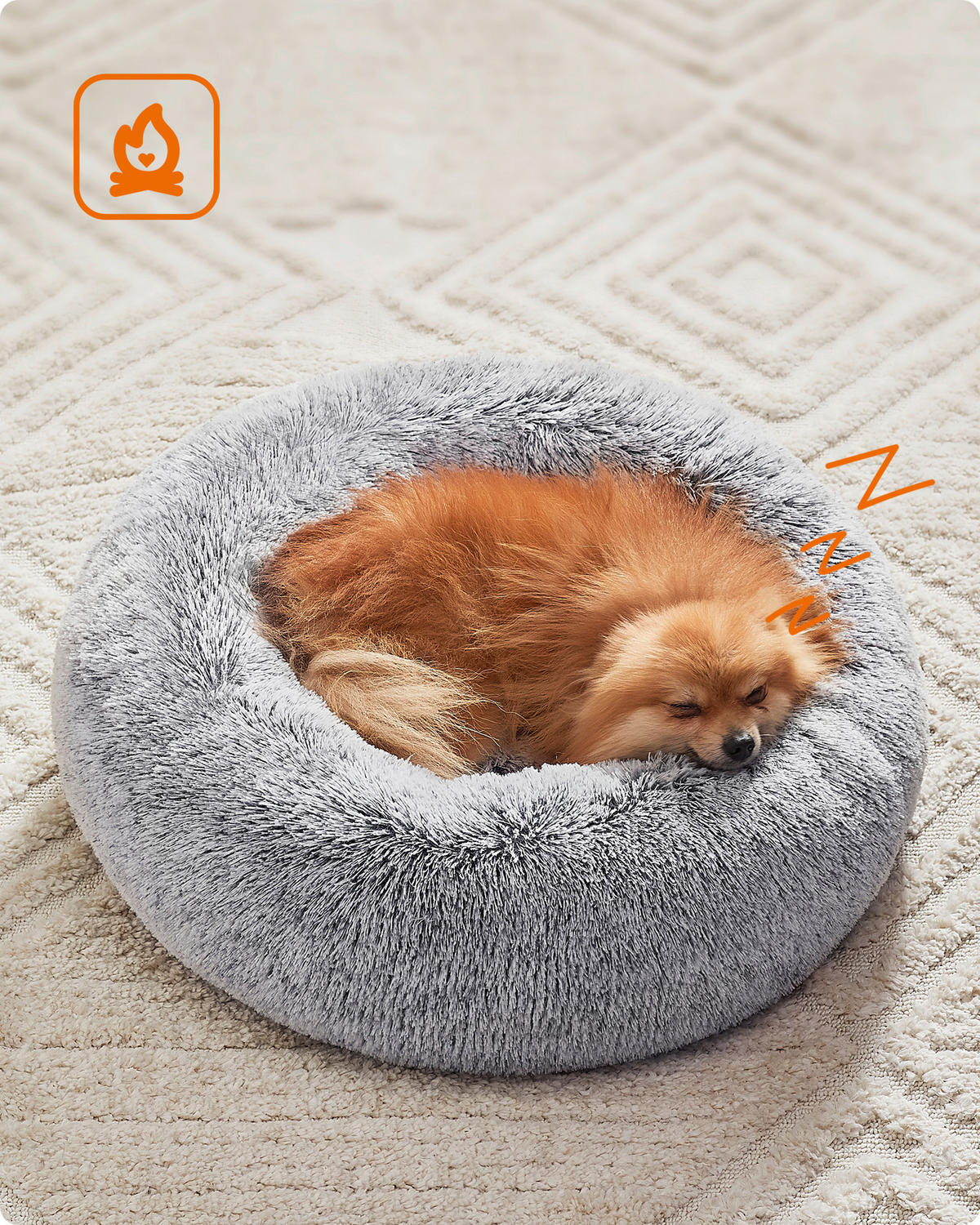 HUNDEBETT - Hellgrau, Trend, Textil (60/20/60cm) - Boxxx