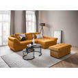 ECKSOFA Senfgelb Flachgewebe  - Senfgelb/Schwarz, Design, Kunststoff/Textil (278/175cm) - Xora
