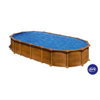 POOL-SET 2024 730/375/132 cm  - Braun, KONVENTIONELL, Metall (730/375/132cm) - Gre