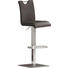 BARHOCKER in Metall, Leder Braun, Edelstahlfarben - Edelstahlfarben/Braun, Design, Leder/Metall (42/90 (115)/51cm) - Novel BARHOCKER in Metall, Leder Braun, Edelstahlfarben - Edelstahlfarben/Braun, Design, Leder/Metall (42/90 (115)/51cm) - Novel