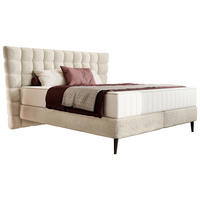 BOXSPRINGBETT 180/200 cm  in Creme  - Creme/Schwarz, Design, Holz/Holzwerkstoff (180/200cm) - Esposa