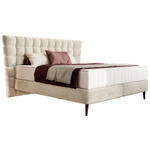 BOXSPRINGBETT 180/200 cm  in Creme  - Creme/Schwarz, Design, Holz/Holzwerkstoff (180/200cm) - Esposa