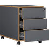 RULLHURTS 42/50/70 cm  - honungsek/svart, Design, trämaterial/plast (42/50/70cm) - MID.YOU