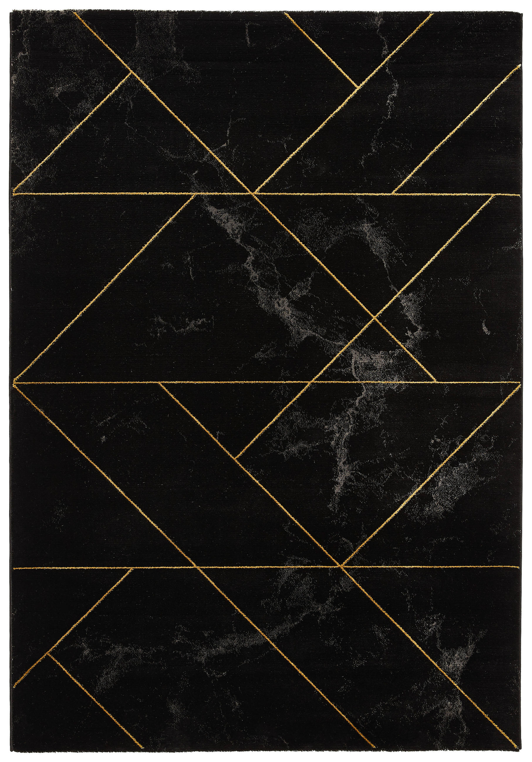 TKANÝ KOBEREC, 120/170 cm, sivá, čierna, zlatá - čierna/sivá, Design, textil (120/170cm) - Novel