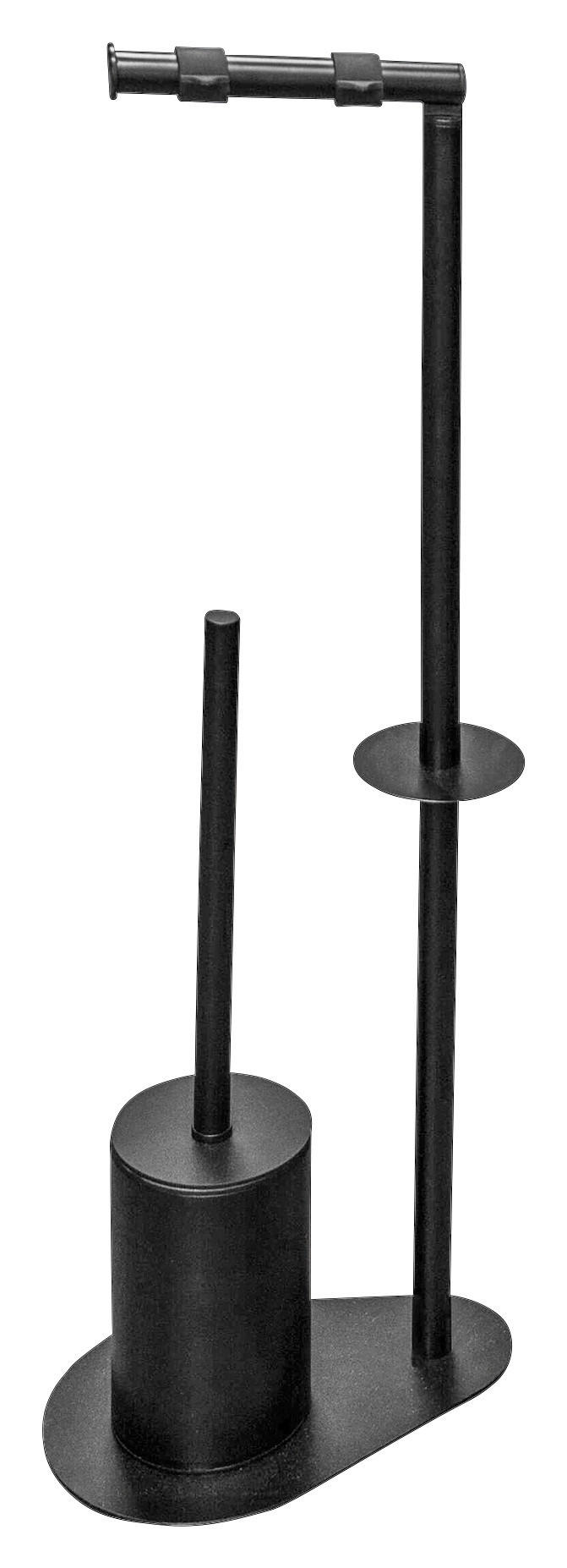 WC KEFE-SZETT fém    - fekete, Basics, műanyag/fém (22/67/15cm) - Sadena