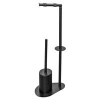 Garnitură De Perie Pentru Wc in metal    - negru, Basics, plastic/metal (22/67/15cm) - Sadena