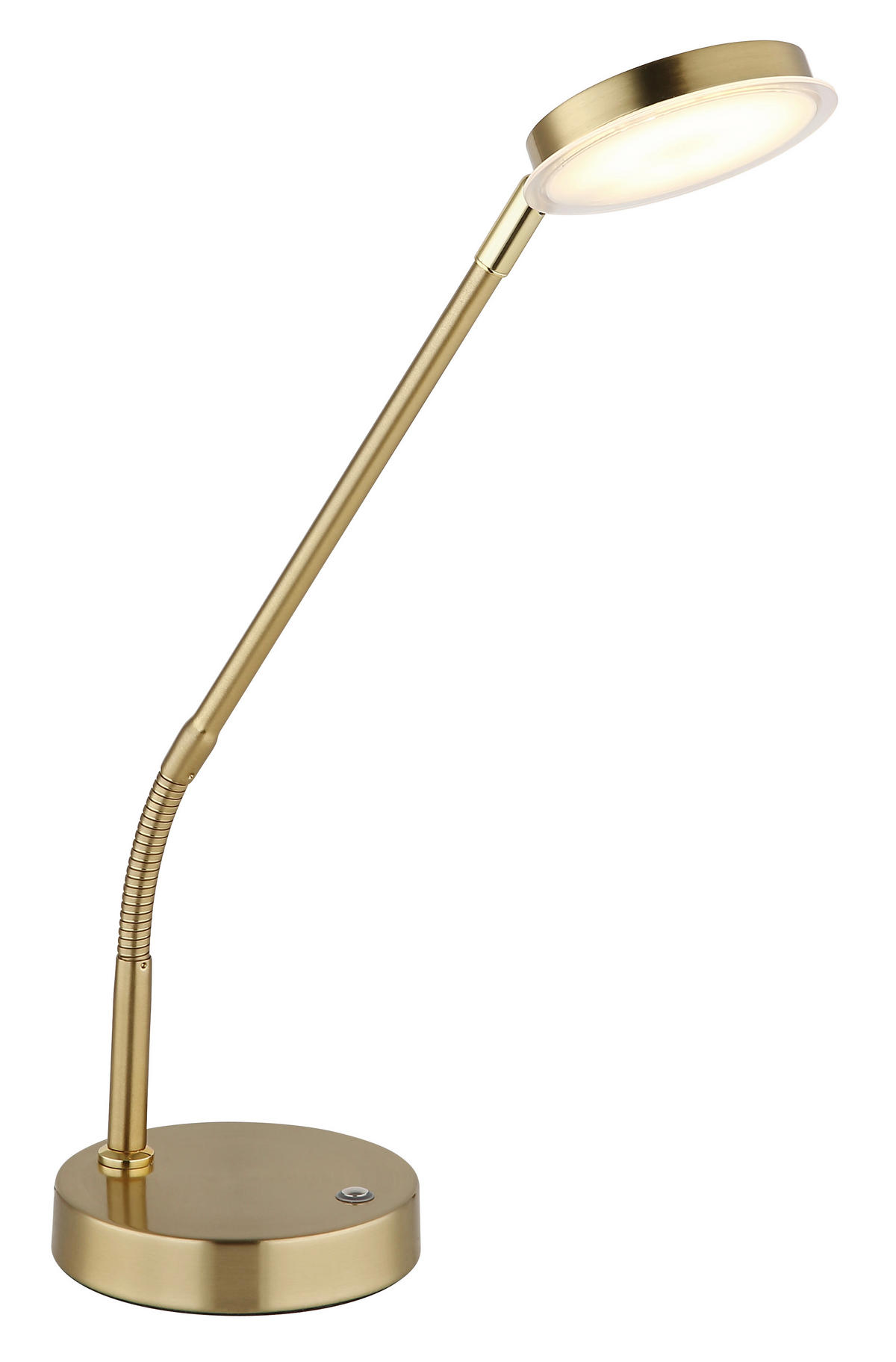 LED-TISCHLEUCHTE 43/13/53,5 cm   - Klar/Messingfarben, Design, Kunststoff/Metall (43/13/53,5cm) - Globo