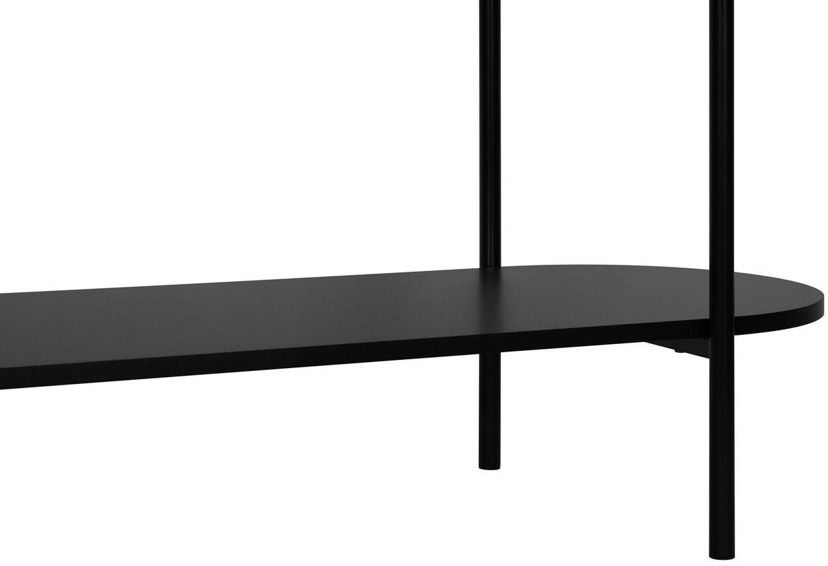 KONSOLENTISCH Schwarz  - Schwarz, Trend, Holzwerkstoff/Metall (110/39/76cm) - Xora