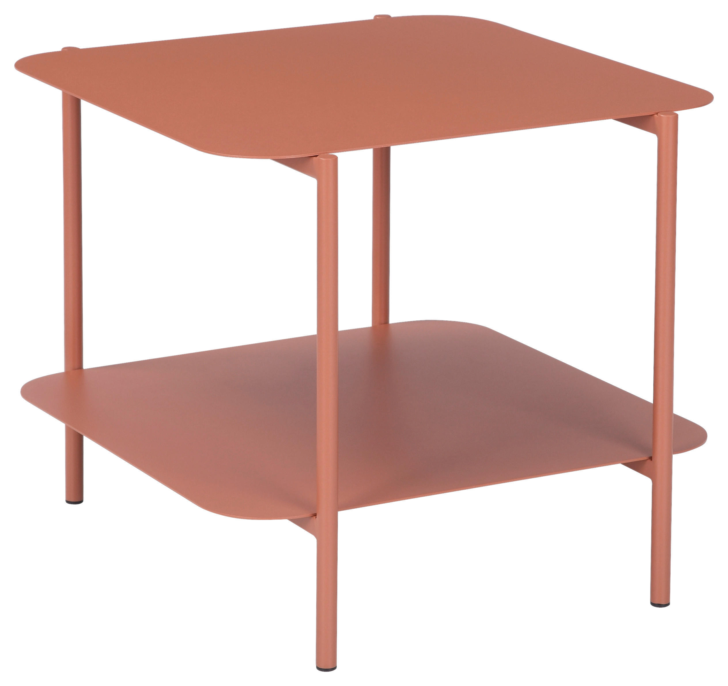 BEISTELLTISCH 48,4/45/40 cm Terracotta quadratisch  - Terracotta, Design, Metall (48,4/45/40cm) - Carryhome
