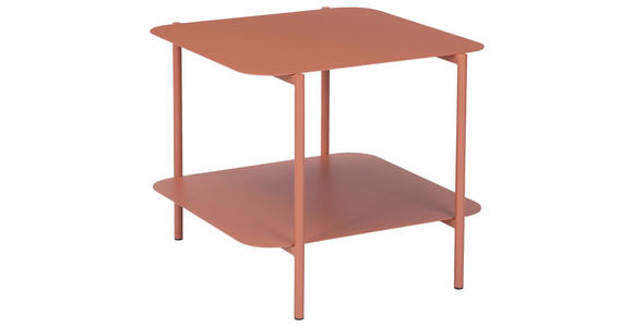 BEISTELLTISCH 48,4/45/40 cm Terracotta quadratisch  - Terracotta, Design, Metall (48,4/45/40cm) - Carryhome