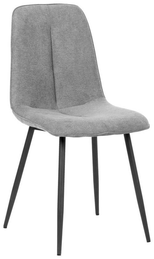 STUHL  in Eisen Webstoff Holz, Metall, Textil  - Schwarz/Grau, MODERN, Holz/Textil (47/87/58cm) - P & B