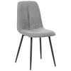 STUHL Webstoff Grau Pappel Sperrholz  - Schwarz/Grau, MODERN, Holz/Textil (47/87/58cm) - P & B