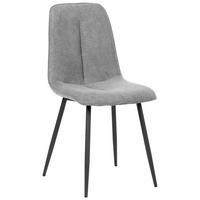 STUHL Webstoff Grau Pappel Sperrholz  - Schwarz/Grau, MODERN, Holz/Textil (47/87/58cm) - P & B