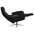 RELAXSESSEL in Leder Schwarz  - Edelstahlfarben/Schwarz, Design, Leder/Metall (76/119/86cm) - Dieter Knoll