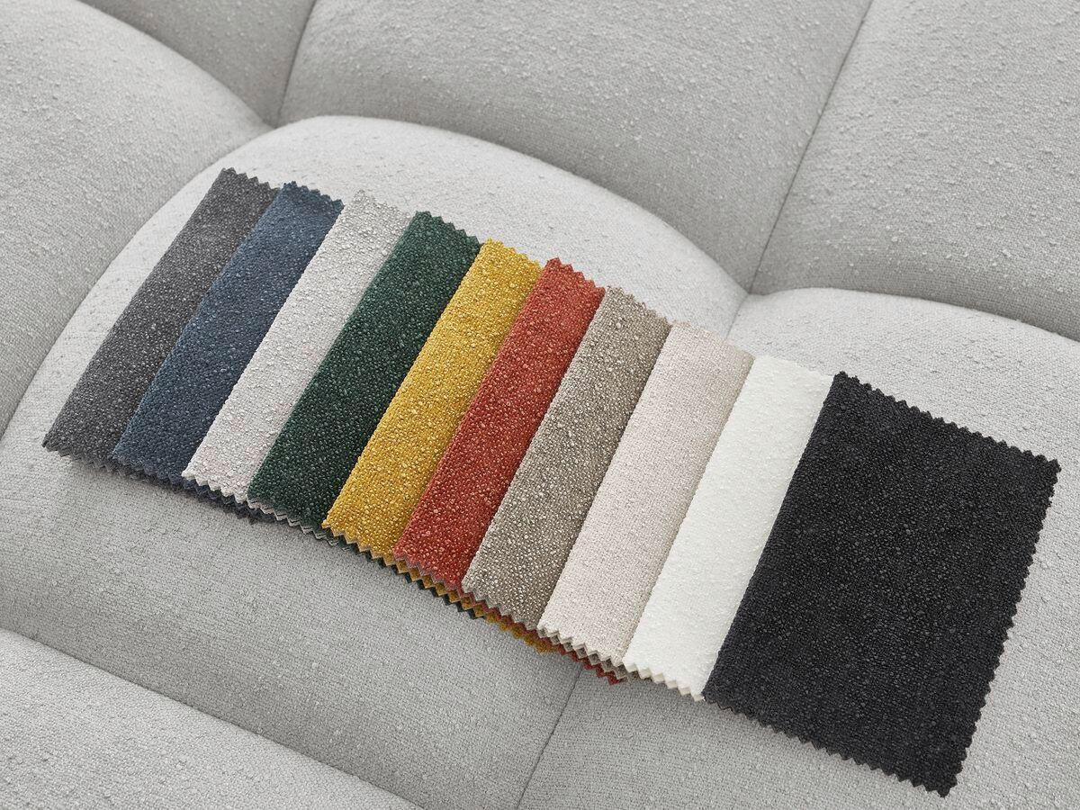 HOCKER EVEREST Struktur Hellgrau  - Hellgrau/Schwarz, MODERN, Kunststoff/Textil (140/70/40cm)