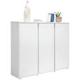 SCHUHSCHRANK  in 145/120/34 cm  - Weiß, KONVENTIONELL, Holzwerkstoff (145/120/34cm) - Xora