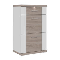 KOMMODE  in 65/107/42 cm  - Chromfarben/Eichefarben, Design, Holzwerkstoff/Kunststoff (65/107/42cm) - Xora
