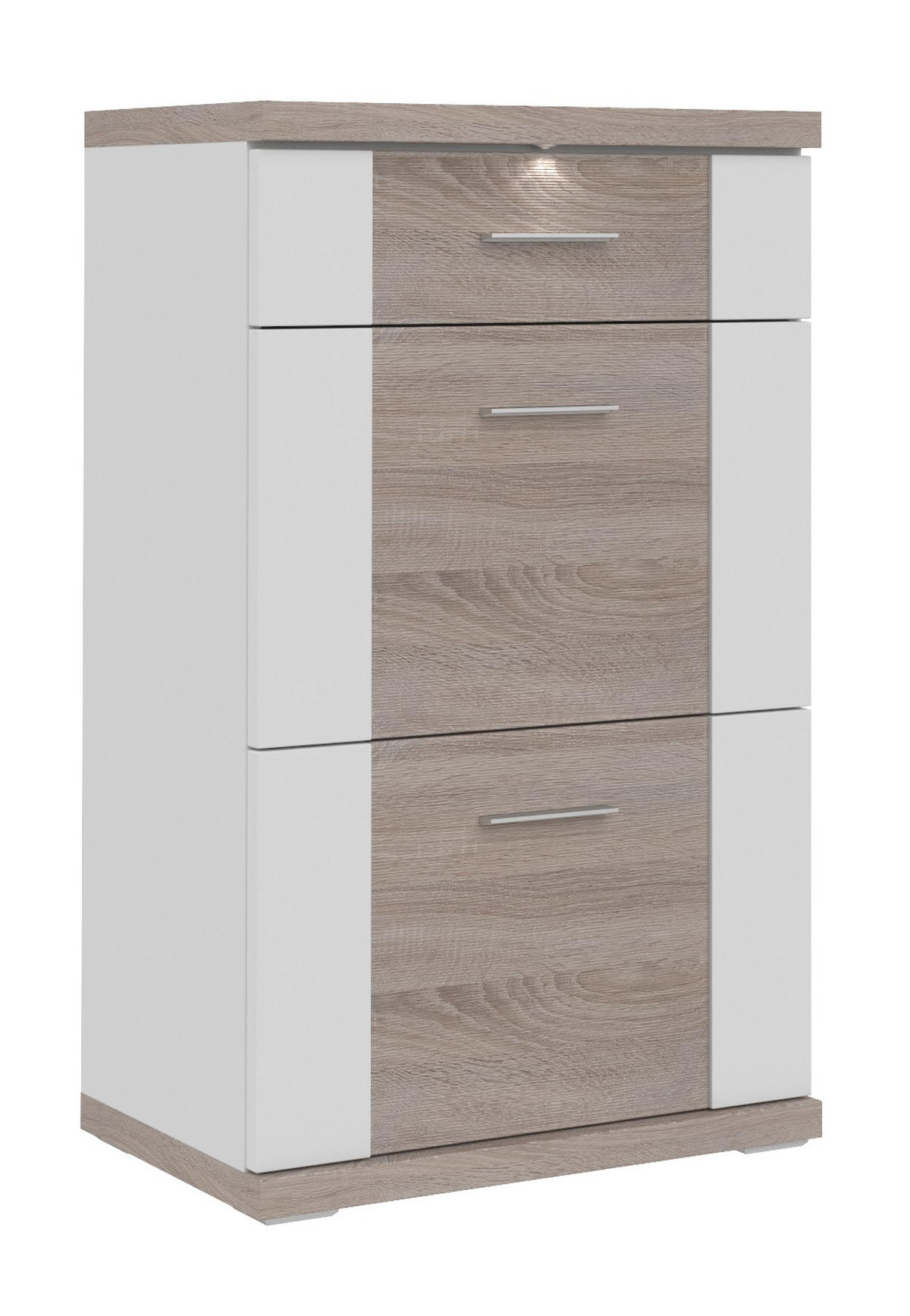 KOMMODE  in 65/107/42 cm  - Chromfarben/Eichefarben, Design, Holzwerkstoff/Kunststoff (65/107/42cm) - Xora