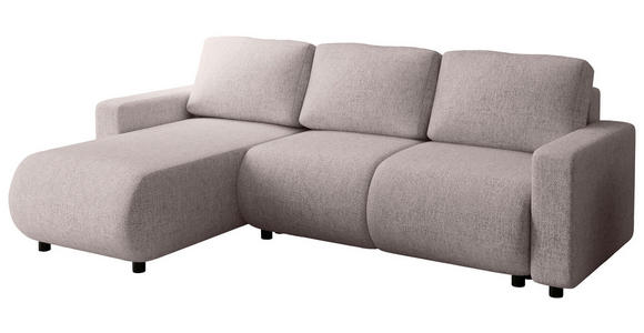 ECKSOFA Beige Webstoff  - Beige/Schwarz, MODERN, Kunststoff/Textil (150/240cm) - Xora