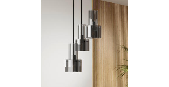 HÄNGELEUCHTE  33/150 cm    - Dunkelgrau, Design, Glas/Metall (33/150cm) - Dieter Knoll