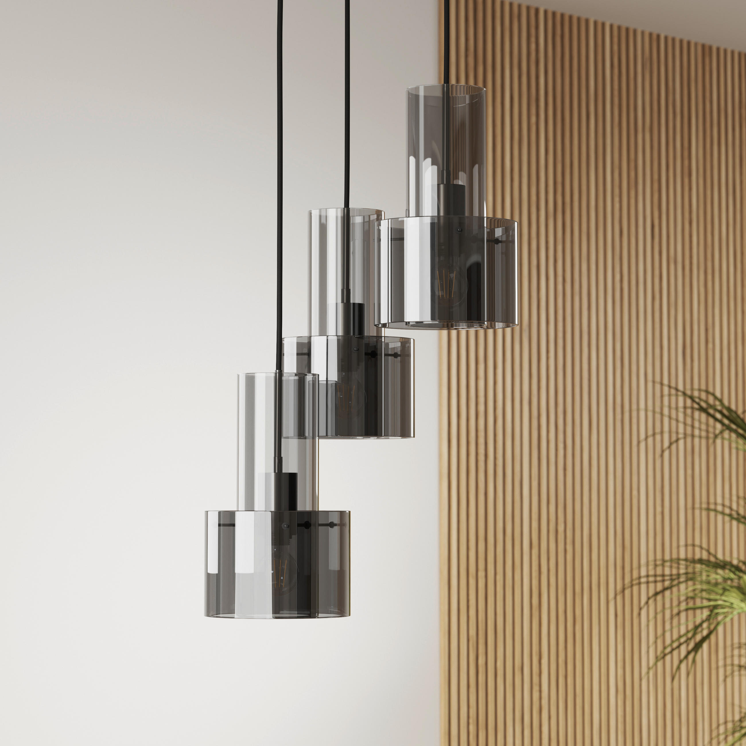 SVJETILJKA VISEĆA  33/150 cm      Eos  - tamno siva, Design, staklo/metal (33/150cm) - Dieter Knoll