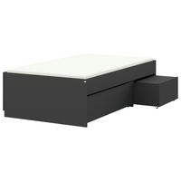 STAURAUMBETT 90/200 cm  in Graphitfarben   - Graphitfarben, Design, Holzwerkstoff (90/200cm) - Cantus