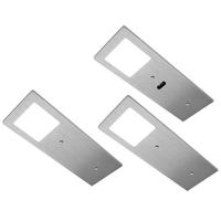 UNTERBAULEUCHTEN-SET - Edelstahlfarben/Alufarben, Basics, Kunststoff/Metall (19/7/0,4cm) - HKT