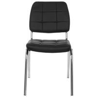 KONFERENČNI STOL tekstil črna  - barve kroma/črna, Moderno, kovina/tekstil (46/87/50cm) - MID.YOU