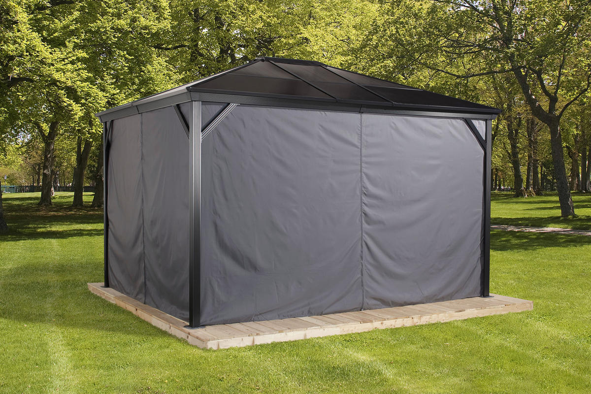PERGOLA-SEITENTEIL  - Dunkelgrau, Basics, Textil - Ambia Garden