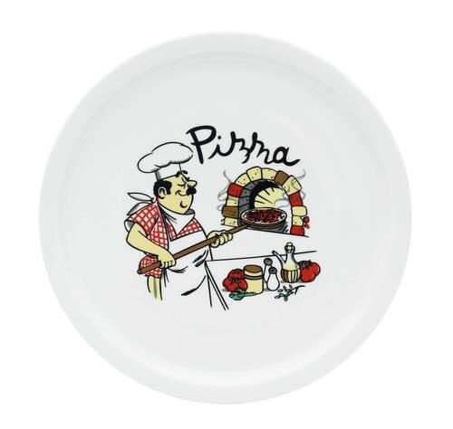 TANJUR ZA PIZZU 30 cm MIA CUCINA - bijela/višebojno, Basics, keramika (30cm) - Boxxx