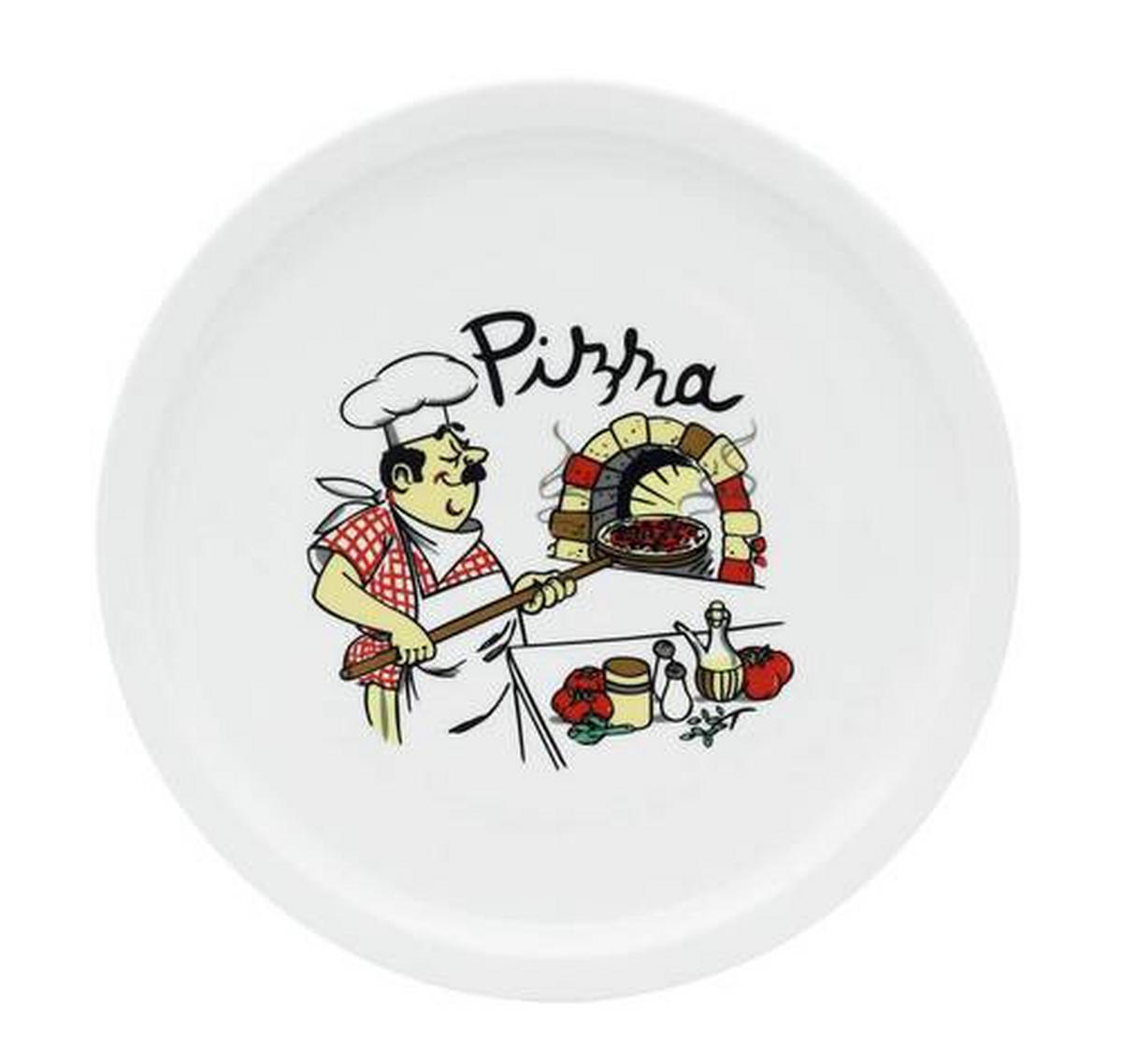 TANJUR ZA PIZZU  30 cm           MIA CUCINA   - bijela/višebojno, Basics, keramika (30cm) - Boxxx
