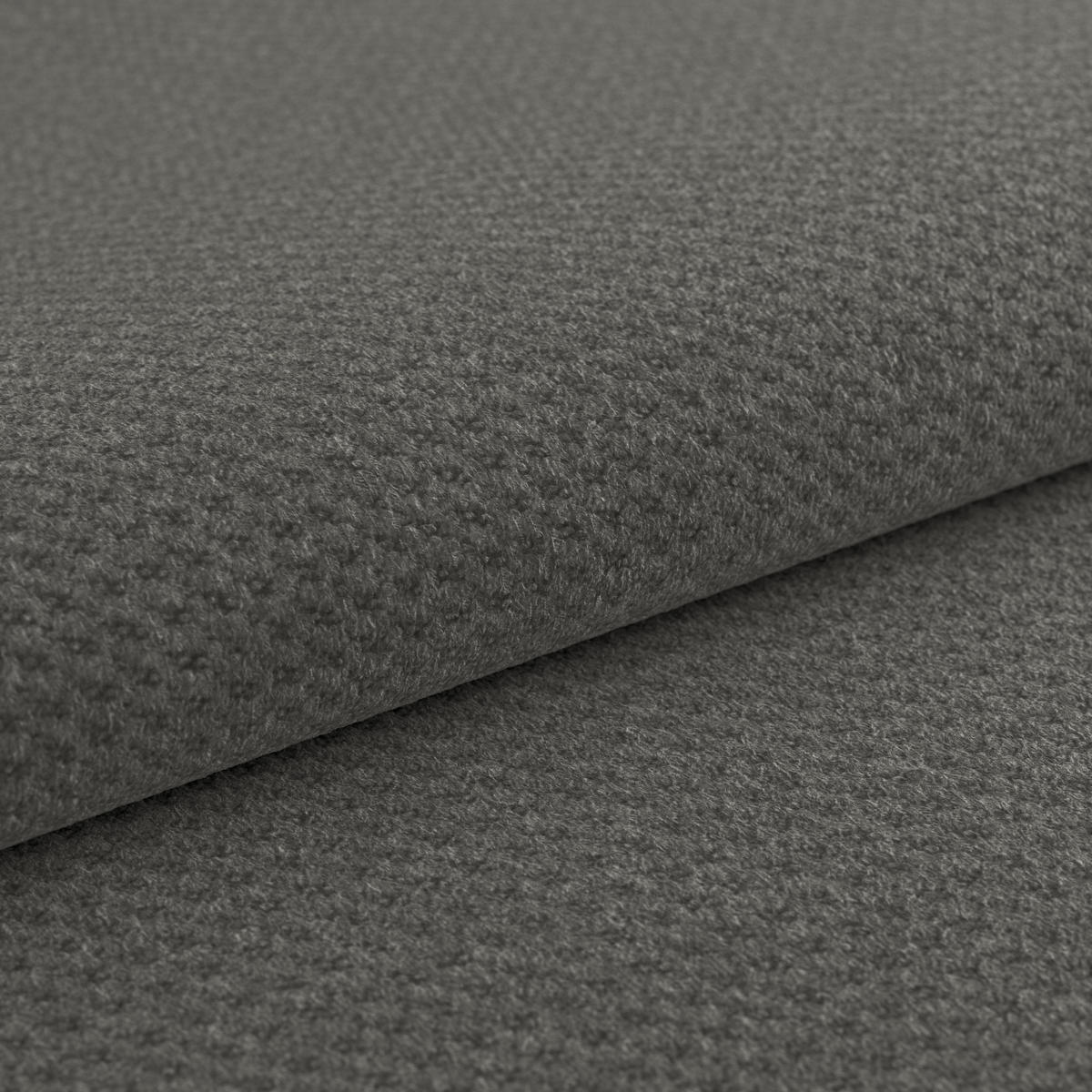 ECKSOFA MENDOZA NEW Anthrazit Chenille, Struktur Zierkissen, Rückenkissen, Bettkasten  - Anthrazit/Schwarz, KONVENTIONELL, Textil (197/309cm) - MID.YOU